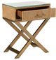 Wildwood Lamps Wildwood Vieux Carre Natural End Table with Glass Top-4