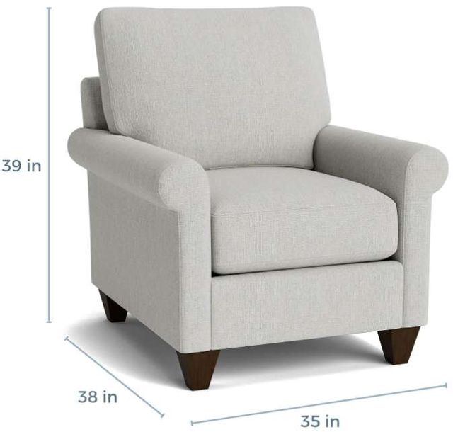 Bassett® Furniture Customizable True Custom® Roll Arm Chair-4