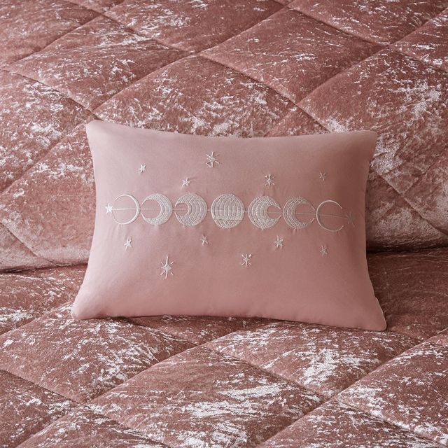 Olliix by Intelligent Design Felicia Blush Blush Twin/Twin XL Velvet Comforter Set-3