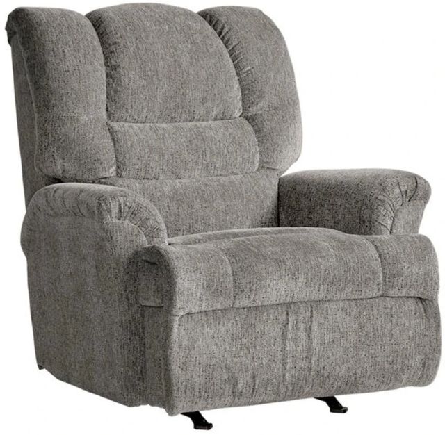 Hughes Furniture® 500 Lewis Smoke Rocker Manual Recliner-0