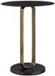Uttermost® Aperture Brass Accent Table with Black Base and Top-0