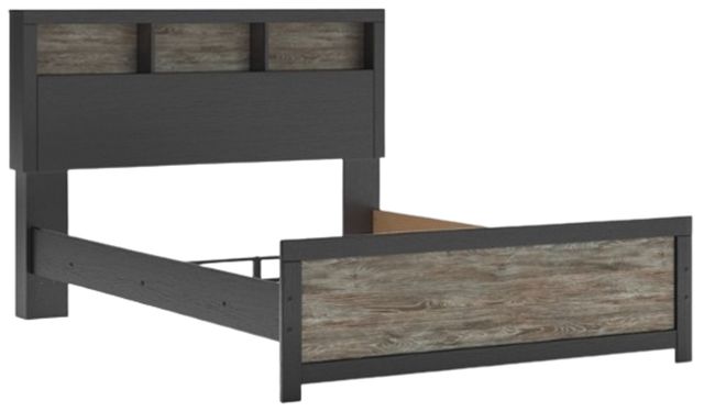 Signature Design by Ashley® Jonnifer Black/Gray Queen Bookcase Panel Bed-3