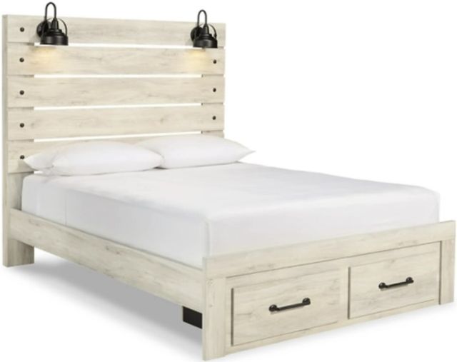 Signature Design by Ashley® Cambeck 5-Piece Whitewash Queen Panel Bed Set-1