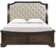 New Classic® Home Furnishings Lyndhrust Beige/Walnut Eastern King Storage Sleigh Bed-2