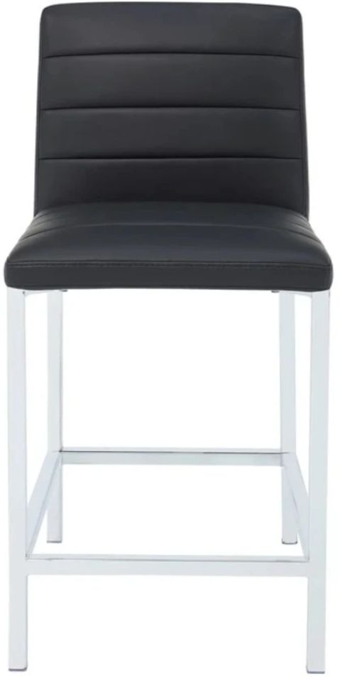 Modus Furniture Amalfi Soot/Chrome Upholstered Counter Stool-1