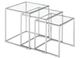 Zuo® Pasos 3-Piece Glass Top Nesting Tables with Chrome Base-0