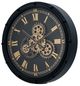 A & B Home Black/Gold Large Roman Numeral Gear Clock-1