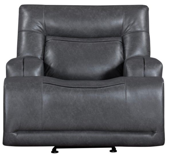 New Classic® Home Furnishings Titan Gray Manual Glider Recliner-1