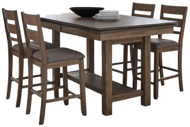 Liberty Furniture Brook Bay 5-Piece Sandstone Gathering Trestle Dining Set-0