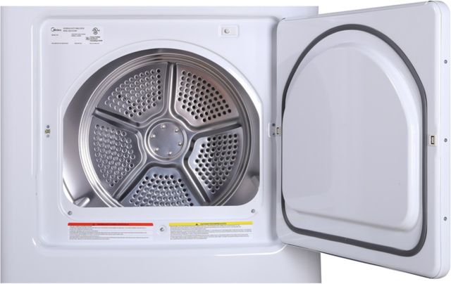 Midea® 4.5 Cu. Ft. Top Load Washer & 6.7 Cu. Ft. Electric Dryer White Laundry Pair-1
