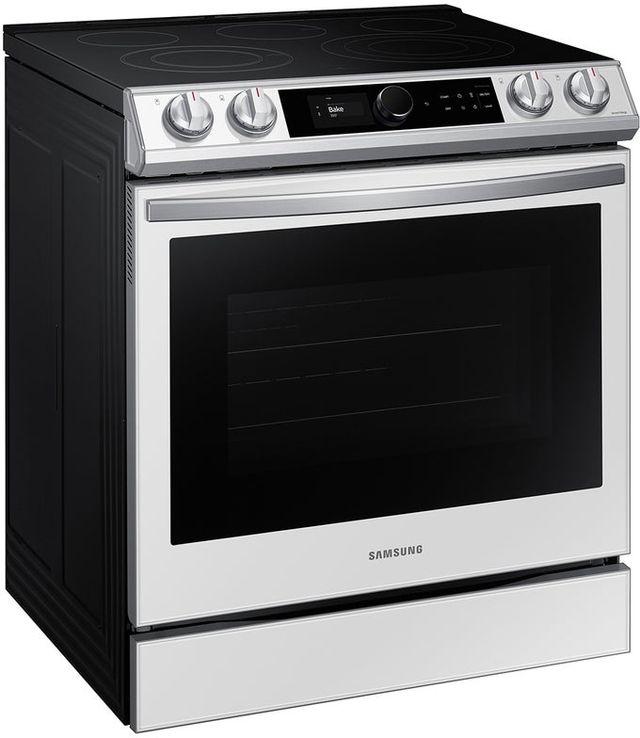 Samsung Bespoke 30" White Slide In Electric Range-1