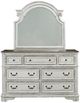 Liberty Furniture Magnolia Manor Antique White/Weathered Bark Dresser and Mirror-2