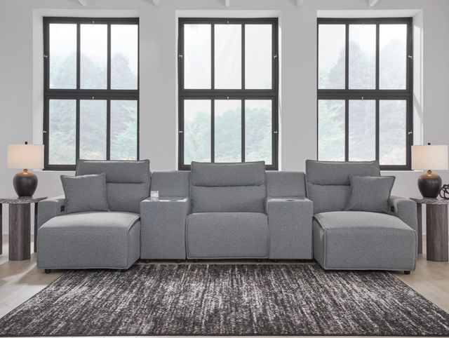 Signature Design by Ashley® Modmax II 5-Piece Pepper/Salt U-Shape Power Reclining Sectional and Chaise-4