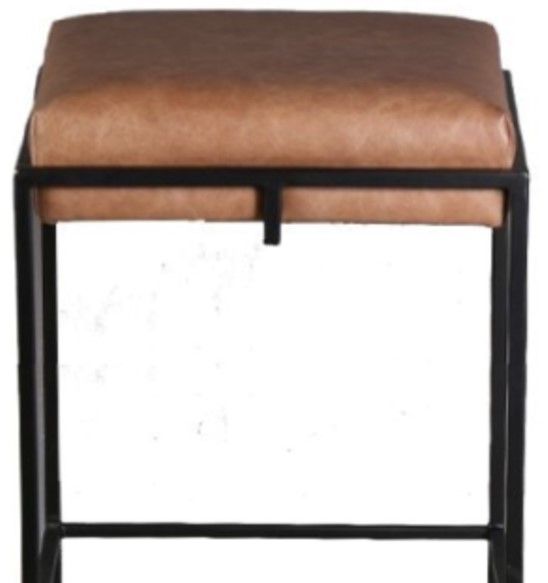 Home Trends & Design New York Black/Cognac Counter Stool-1