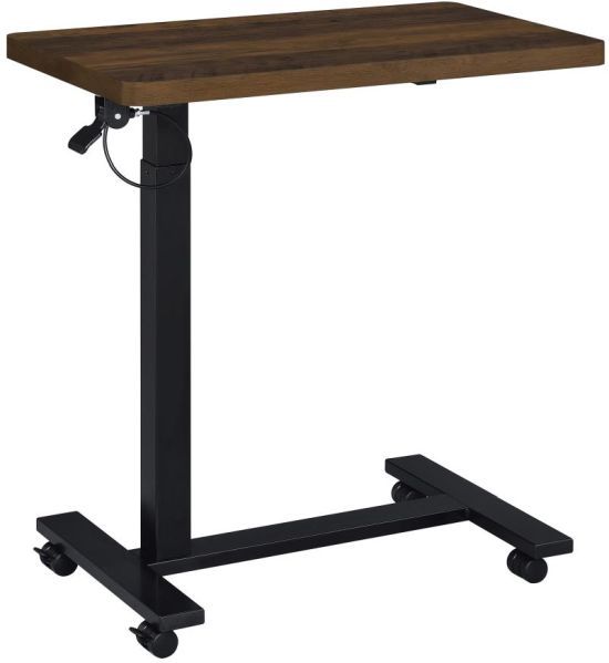 Coaster® Westpark Dark Pine Pneumatic Adjustable Side Table with Black Metal Base -0