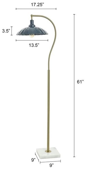 Stylecraft Tamara Day Penelope Brass 61"H Floor Lamp-2
