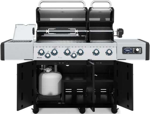 Broil King® Regal™ Q 690 Pro 6-Burner Black Freestanding Natural Gas Grill-1