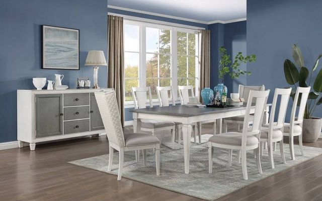 ACME Furniture Katia Rustic Gray/Weathered White Dining Table-1