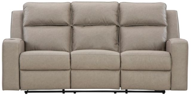 Signature Design by Ashley® Lavenhorne Pebble Manual Reclining Sofa with Drop Down Table-2