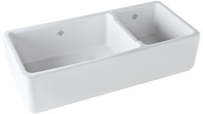 Rohl® Shaws Original 39.5" Apron Front Kitchen Sink-White-0