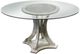 Stylecraft Lauren Glass Top Round Dining Table with White Base-0