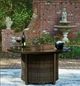 Signature Design by Ashley® Drakes Beach Dark Brown Aluminum/Wicker Outdoor Fire Pit Table-1