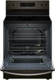 Whirlpool® 30" Black Stainless Steel Freestanding Electric Range with No Preheat Mode and Steam Clean-1