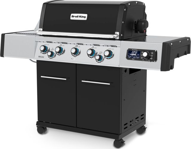 Broil King® Regal™ Q 590 Pro 5-Burner Black Freestanding Natural Gas Grill-4