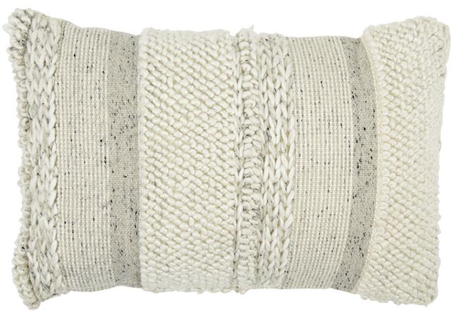 Signature Design by Ashley® Standon Gray/White Throw Pillow