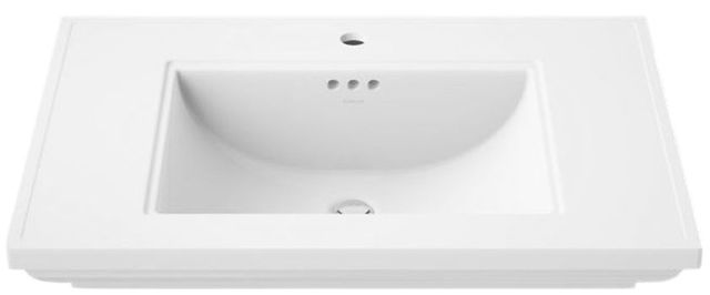 Kohler Memoirs® Stately White 30.69" Pedestal/Console Table Bathroom Sink Single Hole-3
