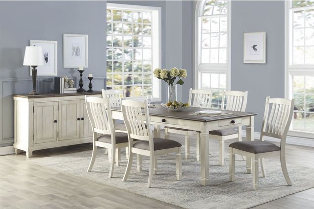 Homelegance® Granby Antique White/Gray Side Chair-1
