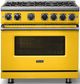 Viking® 7 Series 36" Daffodil Pro Style Liquid Propane Gas Range-4