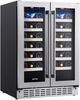 Aviva 24'' Stainless Steel Dual Zone Built-In Undercounter Beverage Center-1