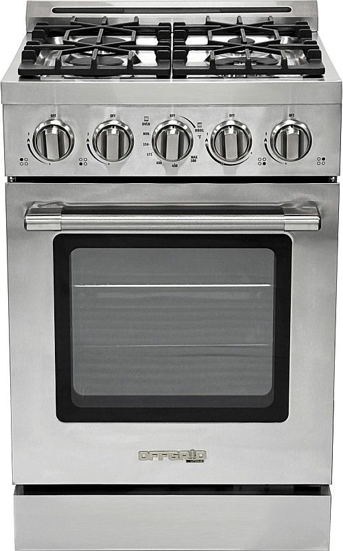 Unique® Appliances Classic Retro 24" Stainless Steel Slide-In Propane Gas Range-0