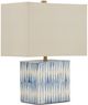 Currey & Company Nadene Blue/White/Brushed Brass Table Lamp-1