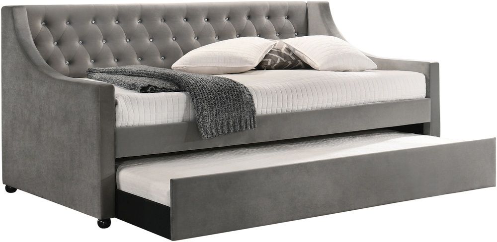 Coaster® Chatsboro Grey Upholstered Trundle Daybed 