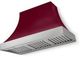 AGA Cascade 48" Cranberry Wall Mounted Range Hood  with Brushed Brass Trim-0