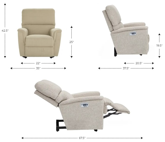 La-Z-Boy® Ava Porcini Power Wall Recliner with Headrest and Lumbar