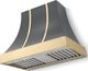 La Cornue CornuFé Cascade 36" Graphite Wall Mounted Range Hood with Polished Brass Trim-0