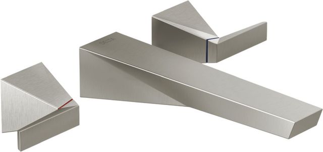 Delta Trillian™ Lumicoat® Stainless 2-Handle Wall Mount Bathroom Faucet Trim-0