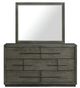 Elements International Elation 2-Piece Gray Dresser and Mirror Set-0