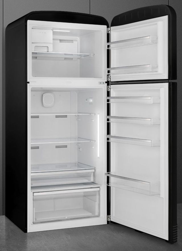 Smeg 50's Retro Style 31 in. 19.3 Cu. Ft. Black Top Freezer Refrigerator-3