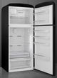 Smeg 50's Retro Style 31 in. 19.3 Cu. Ft. Black Top Freezer Refrigerator-3