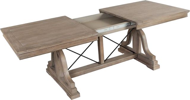 Magnussen Home® Paxton Place Dovetail Gray 72" Trestle Dining Table-3
