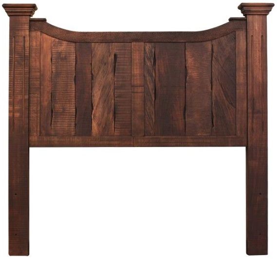International Furniture Direct Madeira Brown Eastern King Panel Bed-3