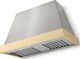 La Cornue CornuFé Euclid 44" Stainless Steel Wall Mounted Range Hood with Polished Brass Trim-0