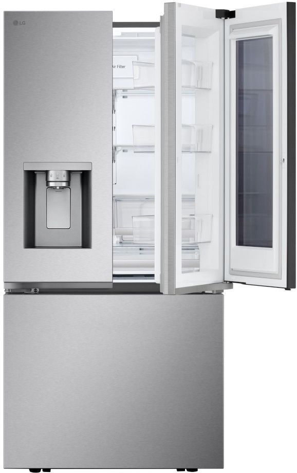 LG 33 in. 24.5 Cu. Ft. Print Proof Stainless Steel French Door Refrigerator -3