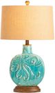Crestview Collection Deep Ocean Antique Turquoise Table Lamp-1