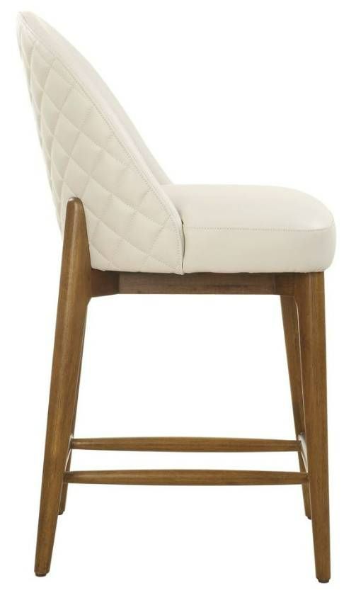 Uttermost® Stitches Ecru/Warm Walnut Counter Stool-4