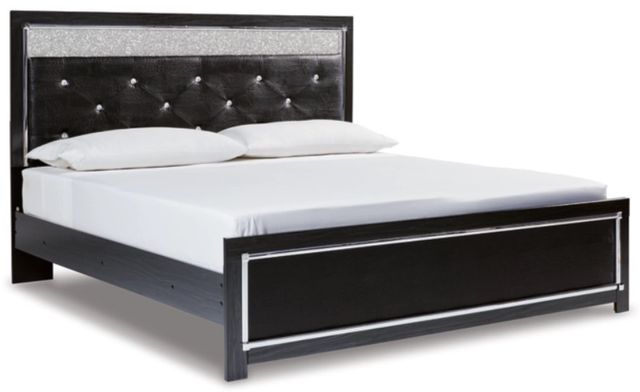 Signature Design by Ashley® Kaydell 3-Piece Black King Upholstered Panel Bedroom Set-1
